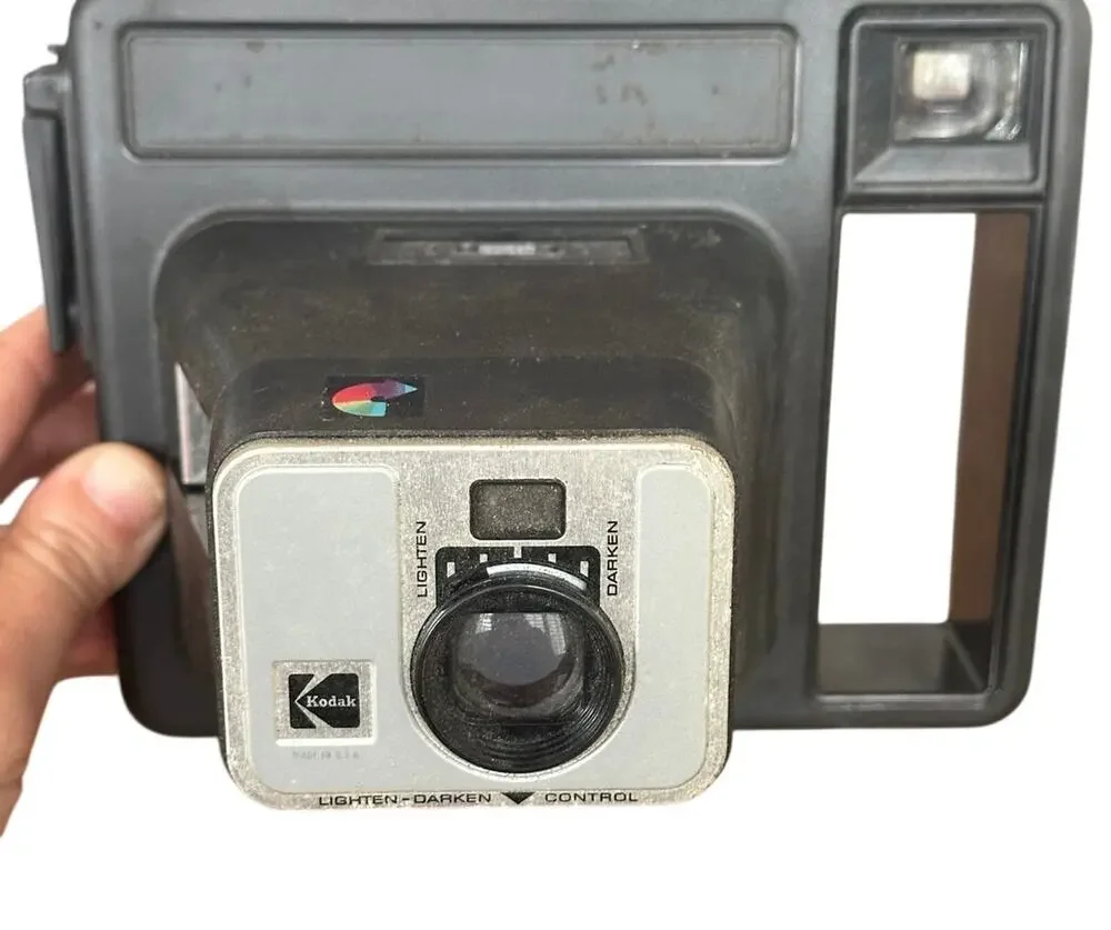 Vintage Kodak The Handle Instant Camera, Black, PR10 Film Untested